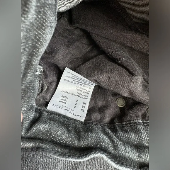 American eagle baggy straight leg jeans black distressed - Picture 9 of 10